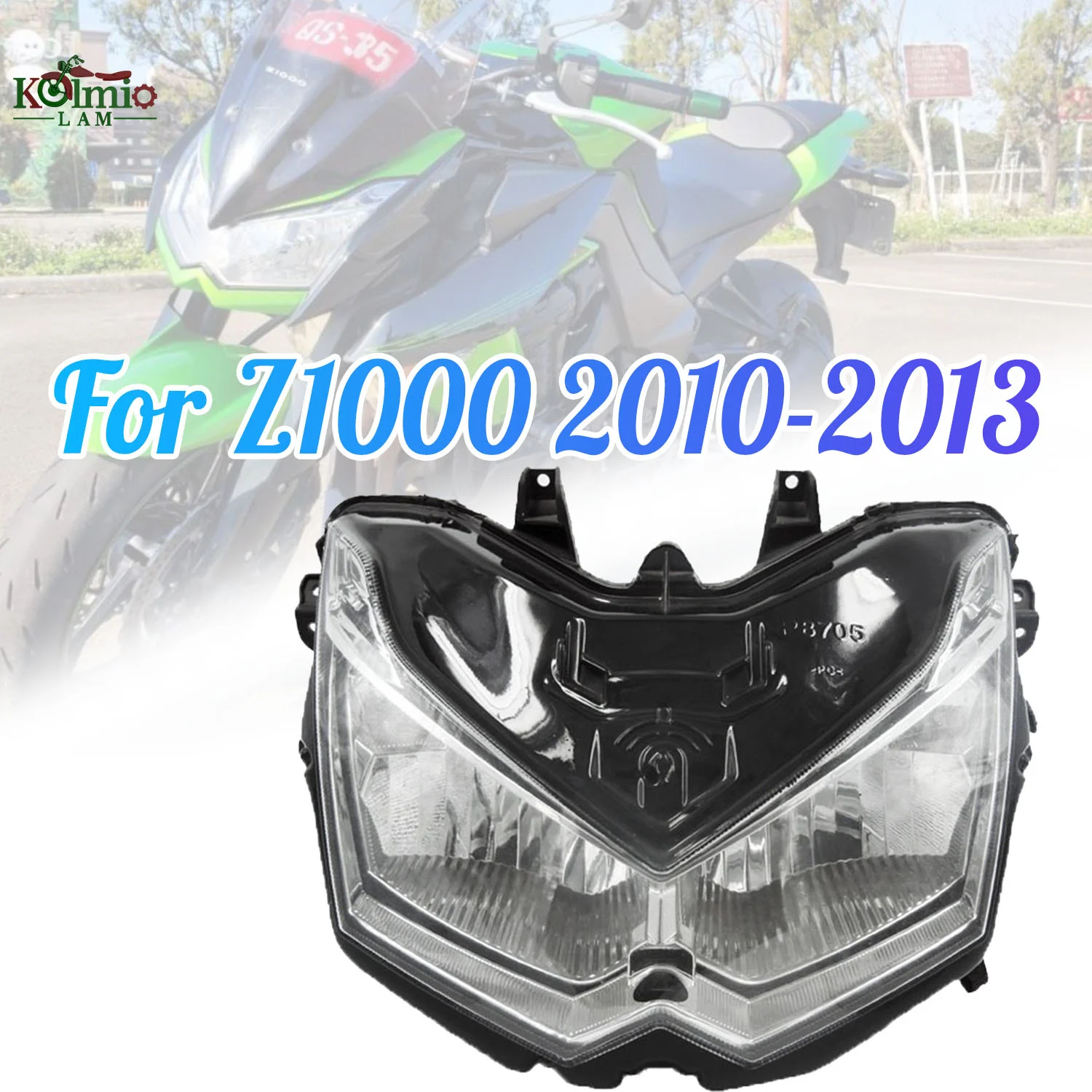 

Fit For Kawasaki Z1000 2010 - 2013 Motorcycle Front Headlight Assembly Headlamp Light