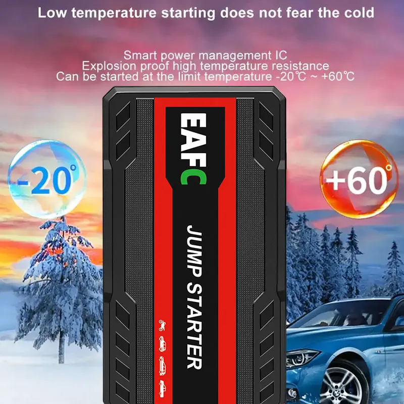 مشغل قفزة سيارة محمول ، باور بانك ، بنزين ، ديزل ، شاحن بطارية سيارة ، بدء تشغيل معزز بطارية السيارة ، جهاز باستر ، 12 فولت ، 600A #6