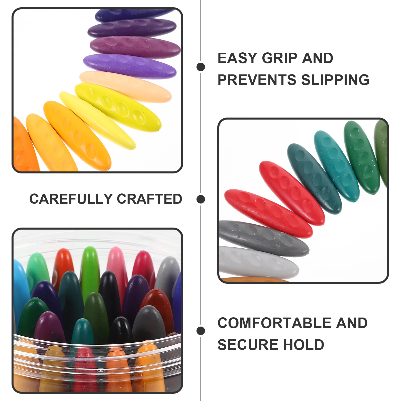 36 Pcs Crayon Small Crayons Mini for Toddler Toddlers 1-3 Painting Peanut Hole Handheld