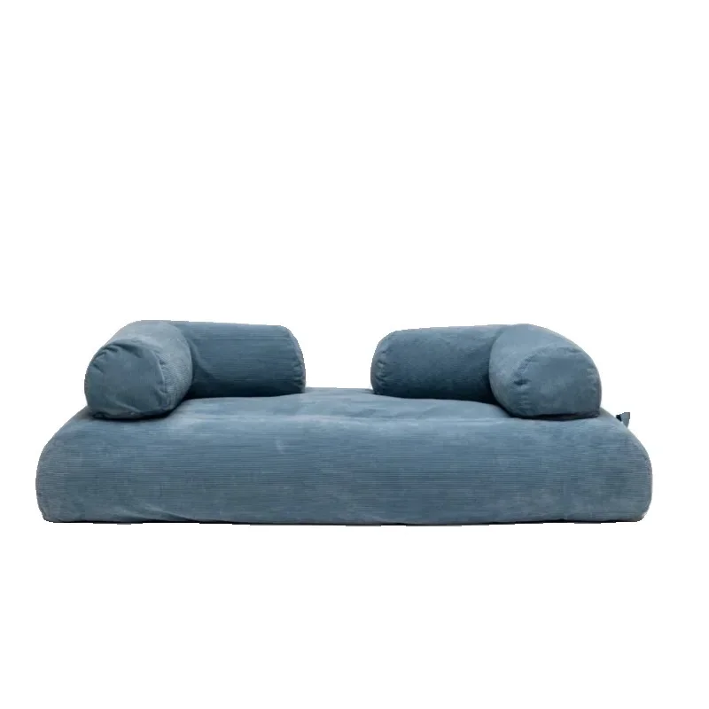 

American retro style corduroy fabric tofu block sofa removable and washable lazy sofa bed cat scratch cloth small apartment