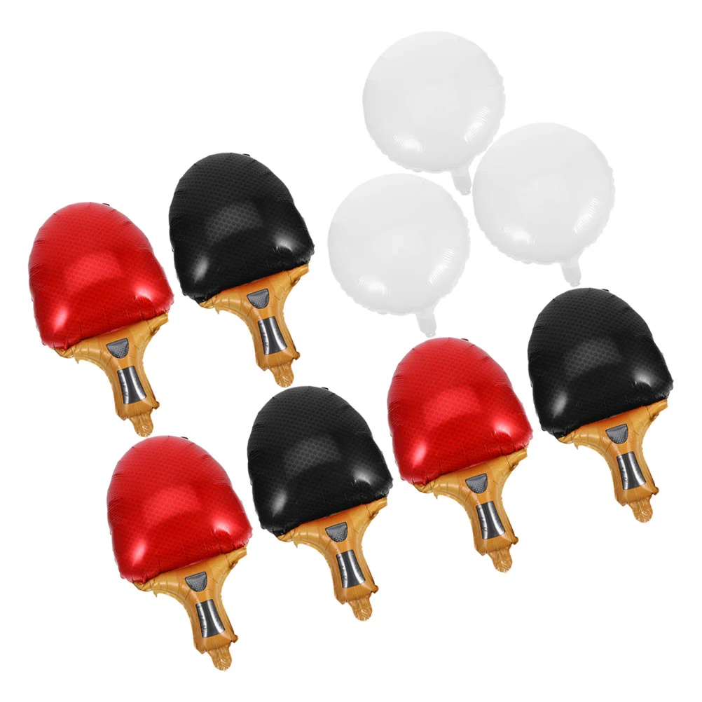 9 قطعة مجموعة بالونات تنس الطاولة احباط الكرة مجداف زينة للرياضة حفلة عيد ميلاد كرنفال الحدث الألومنيوم فيلم بالونات ل #3