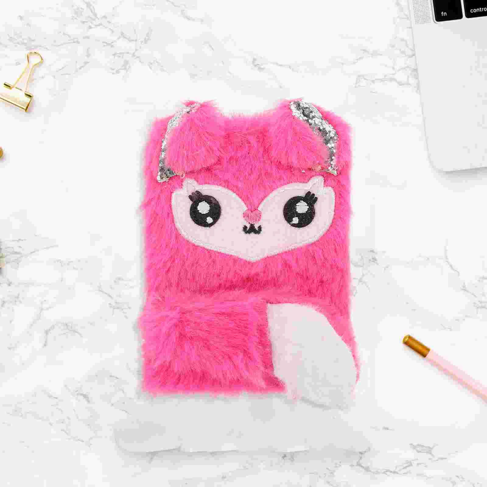 มินิโน๊ตบุ๊คปกตุ๊กตาน่ารักน่ารักนักเรียนหนังสือสาวไดอารี่ตุ๊กตาสัตว์สําหรับสาวๆ