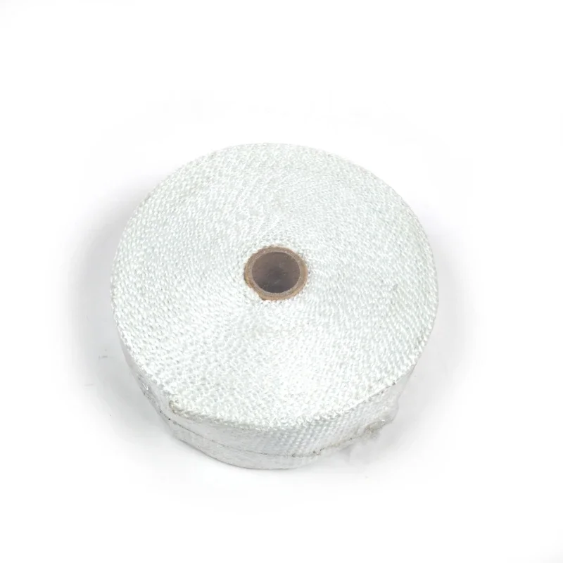 Exhaust pipe heat insulation sheath with 50mm width 2mm thickness 10m glass fiber high temperature resistance
