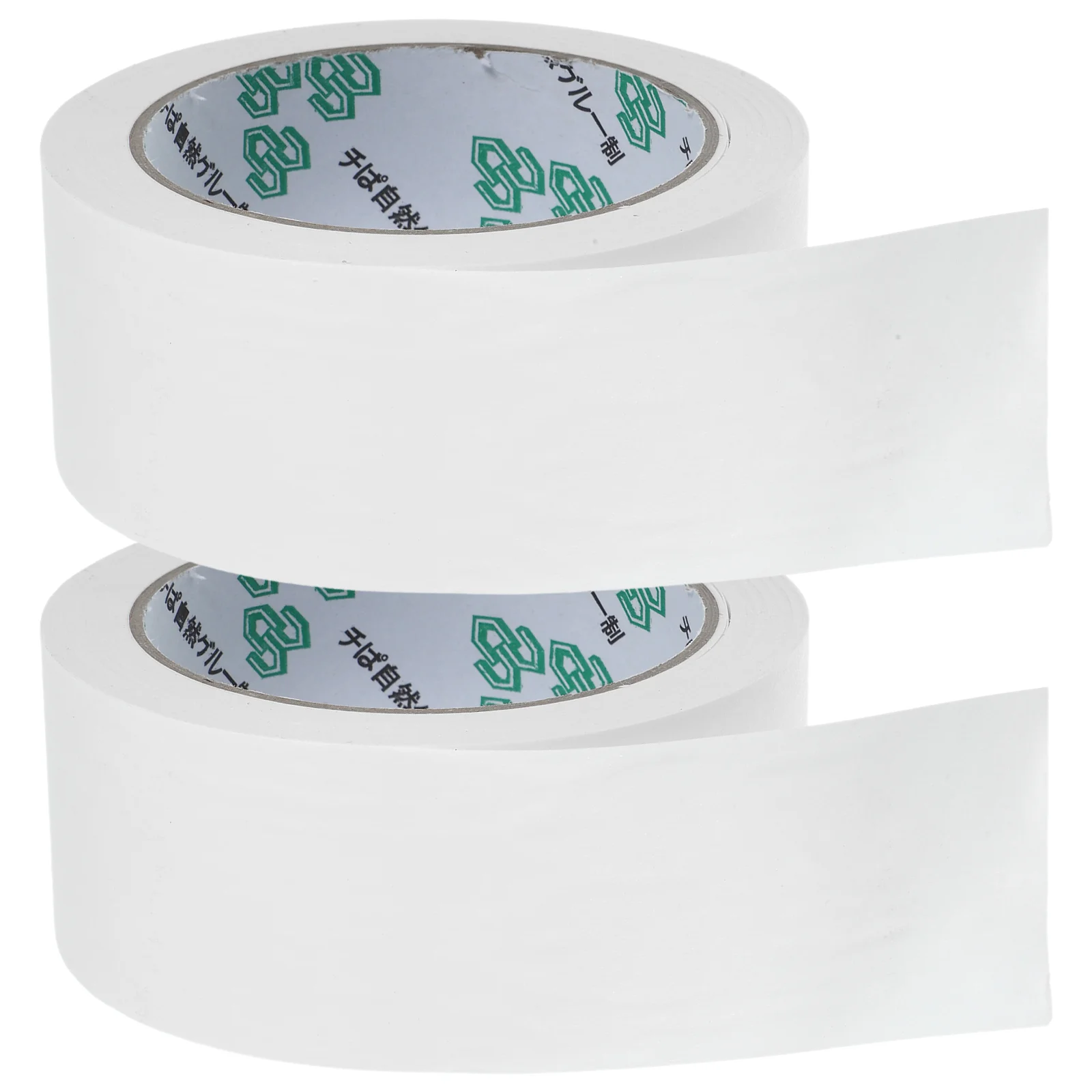 2 Rolls White Packing Tape Mailing Glue Active Heavy Duty Shipping Kraft Paper for Duct