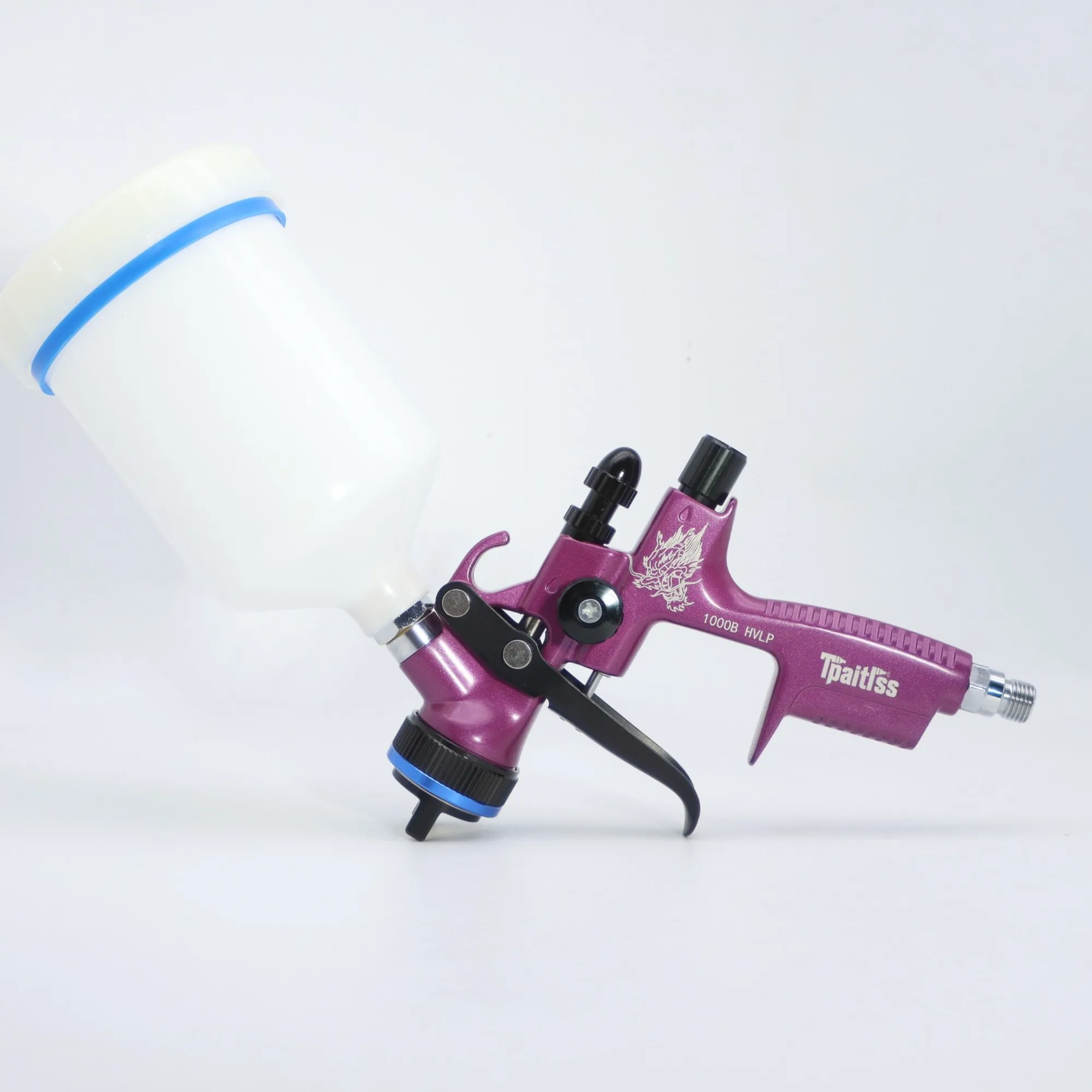 Tpaitlss1000B HVLP 1.3-1.4mm Air Spray Gun with 600ml Cup, Car Paint Spray Gun, Automotive Spray Gun Sprayer, Suitable for Cars
