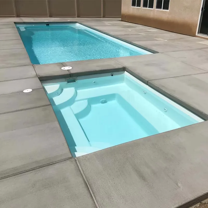 Customized Family Frp Fiberglass pool Portable Small Mini 2m Commercial Above Ground Swimming Spa Pool With Spa