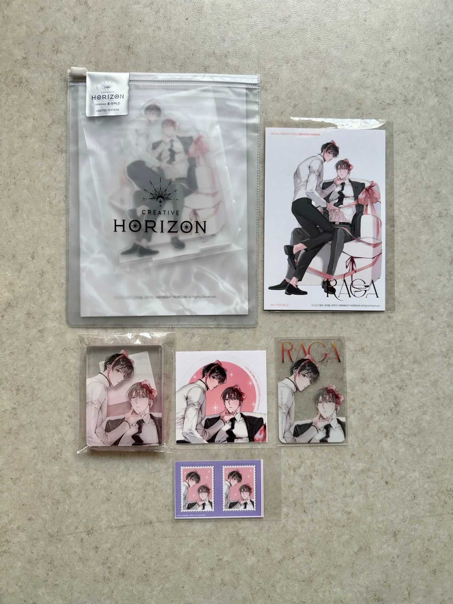 

ILAY RIEGROW Taeui Jeong RAGA birthday goods acrylic sitcker cards set official original