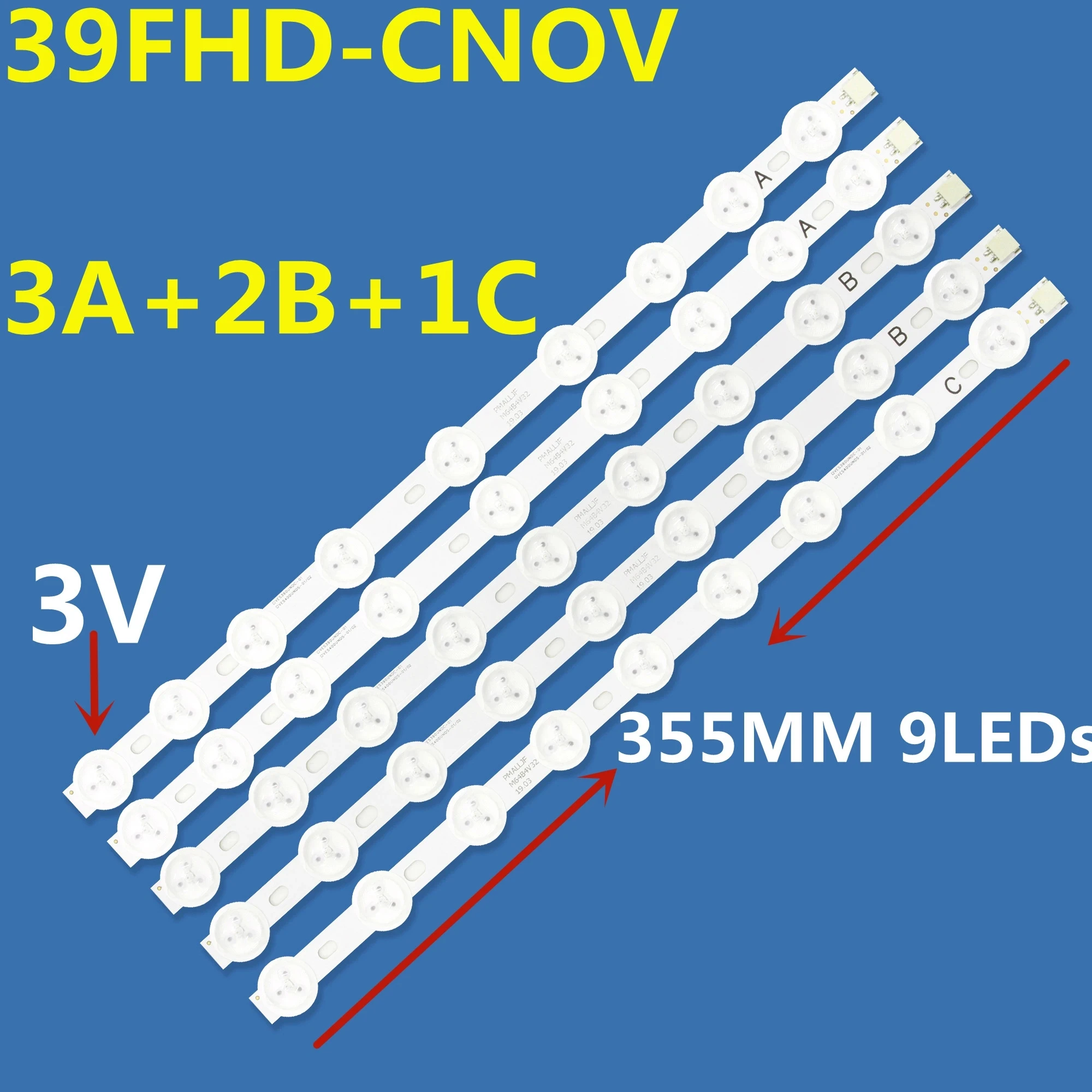 faixa led para 40 ndv rev10 40l3433dg 39pf3025d 40l3453db 40l1333db p40led13 ves390undc01 ves400unds 02 10kit 01