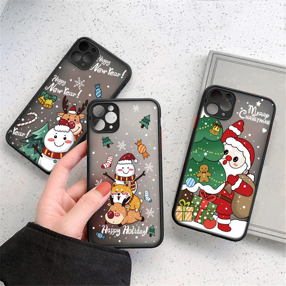 Christmas Gifts Matte Clear Phone Case For Xiaomi Mi 14 13 12 11 Lite 5G NE 12T 13T 14T Pro Poco F6 F5 X5 X3 X6 M6 Pro 4G Cover