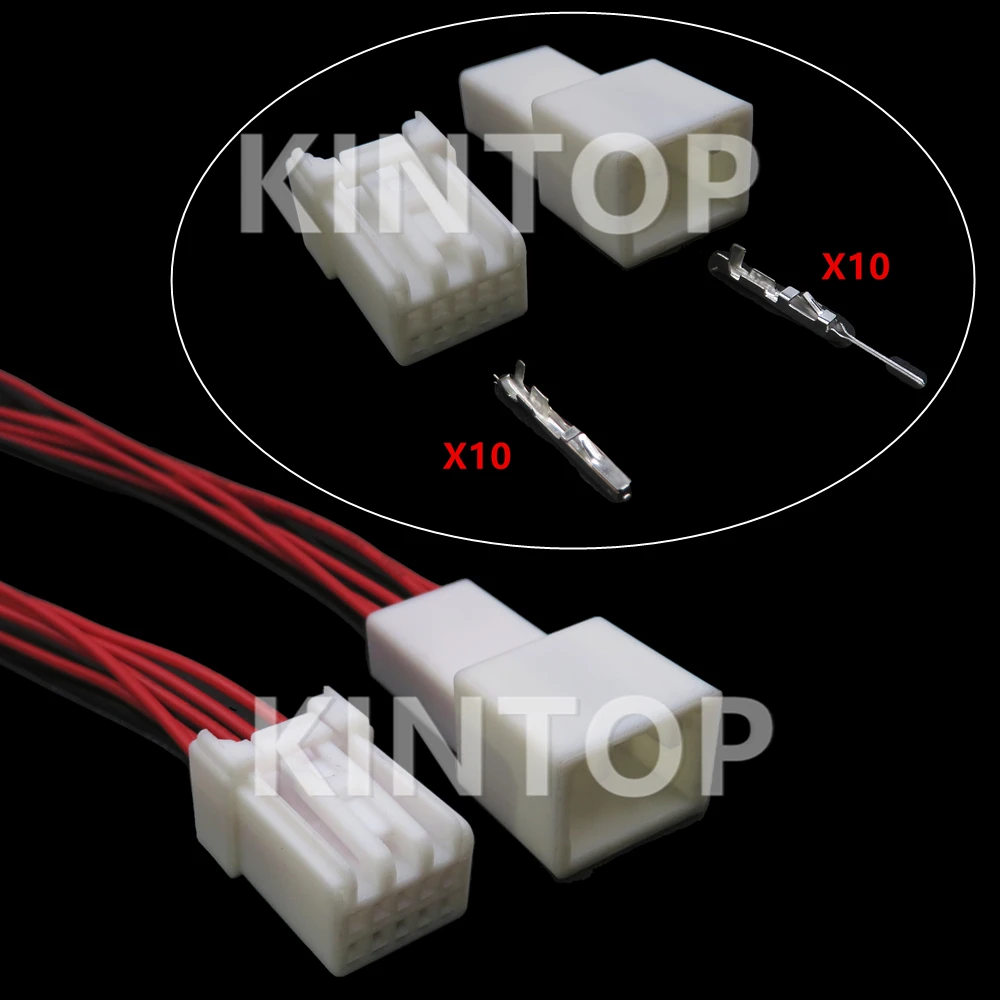 

1 Set 10 Pins 6098-4982 AC Assembly Miniature Wire Cable Connectors Automotive Plastic Housing Socket