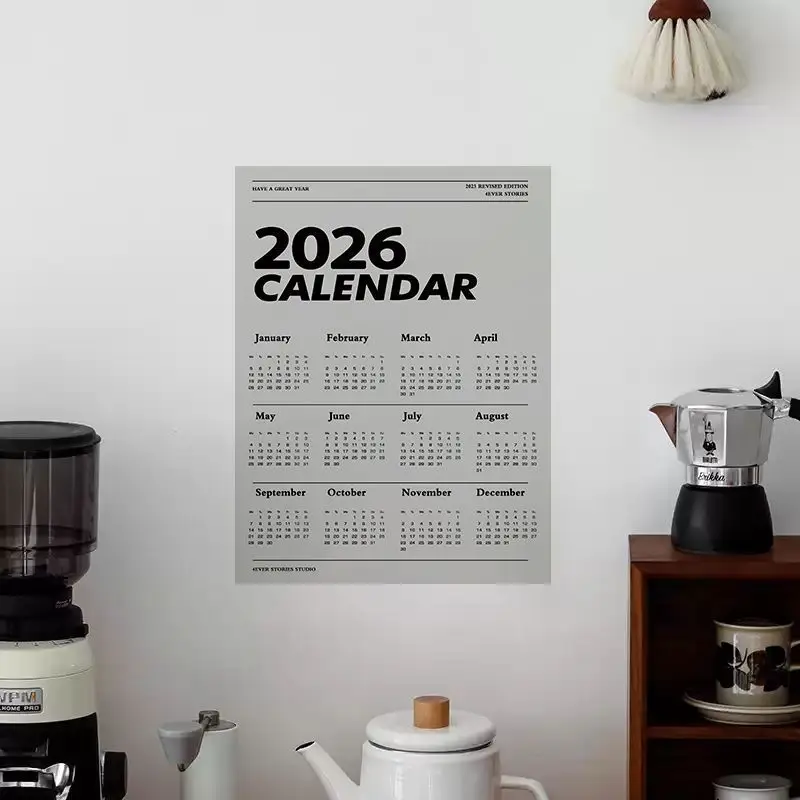 2026 Wall Calendar Poster English Calendar Poster Can Be Framed Canvas Classroom Calendar Living Room Home Decor