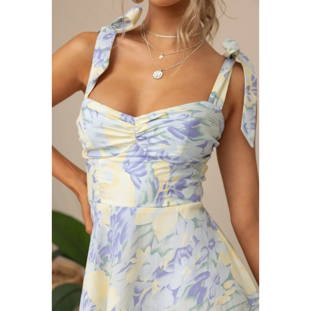 CPSYMYM Plus Size Lady Spring Summer Dress Green Floral Print V-Neck Long Dresses Casual Bohemian Sleeveless Women Beach Party D