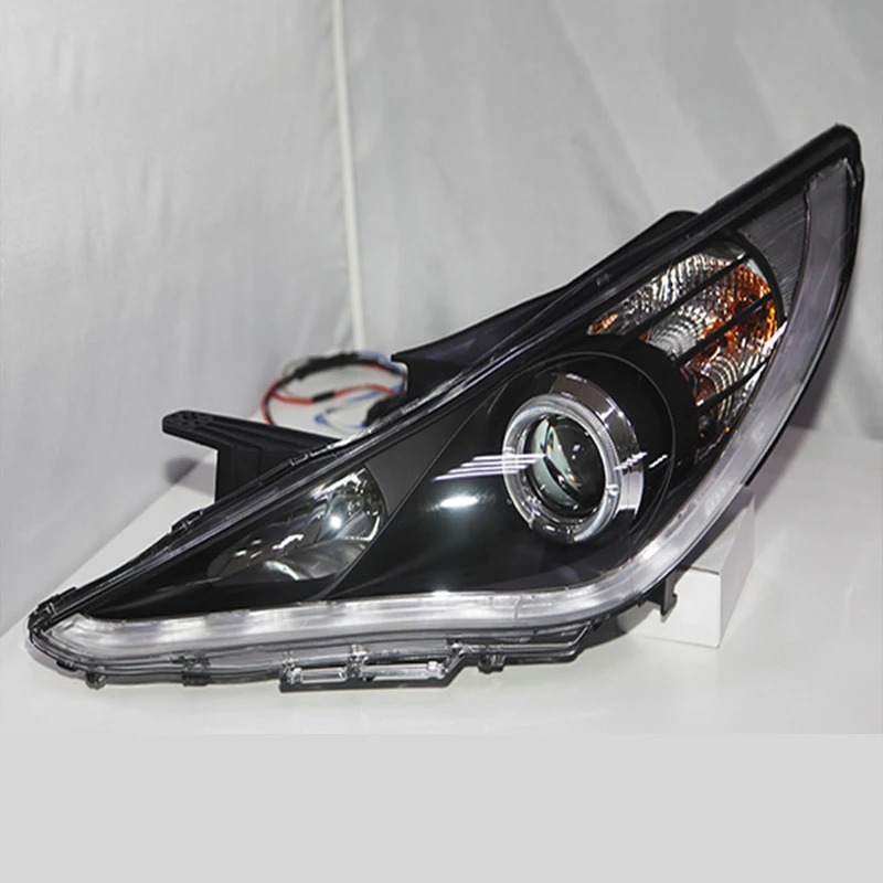 For Hyundai Sonata YF I45 Angel Eyes LED Head Lamp 2009 to 2011 Year V1 Type LD