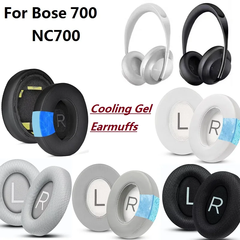 Upgraded Ear Pads for Bose QuietComfort 700 NC700 headphones replacement earmuffs ear pillow ear covers mesh fabric cooling Gel