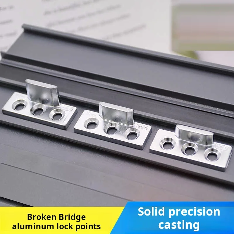 4PCS Broken Bridge Aluminum Alloy Door Window Lock Point Inward Opening Inward Tilting Window Lock Buckle Casement Window