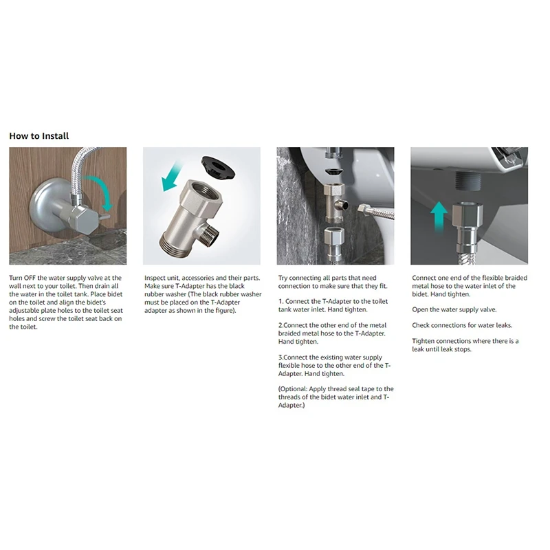 Accesorio de asiento de inodoro de bidé, boquillas dobles ultrafinas, no eléctricas, autolimpiantes, lavado de agua fría