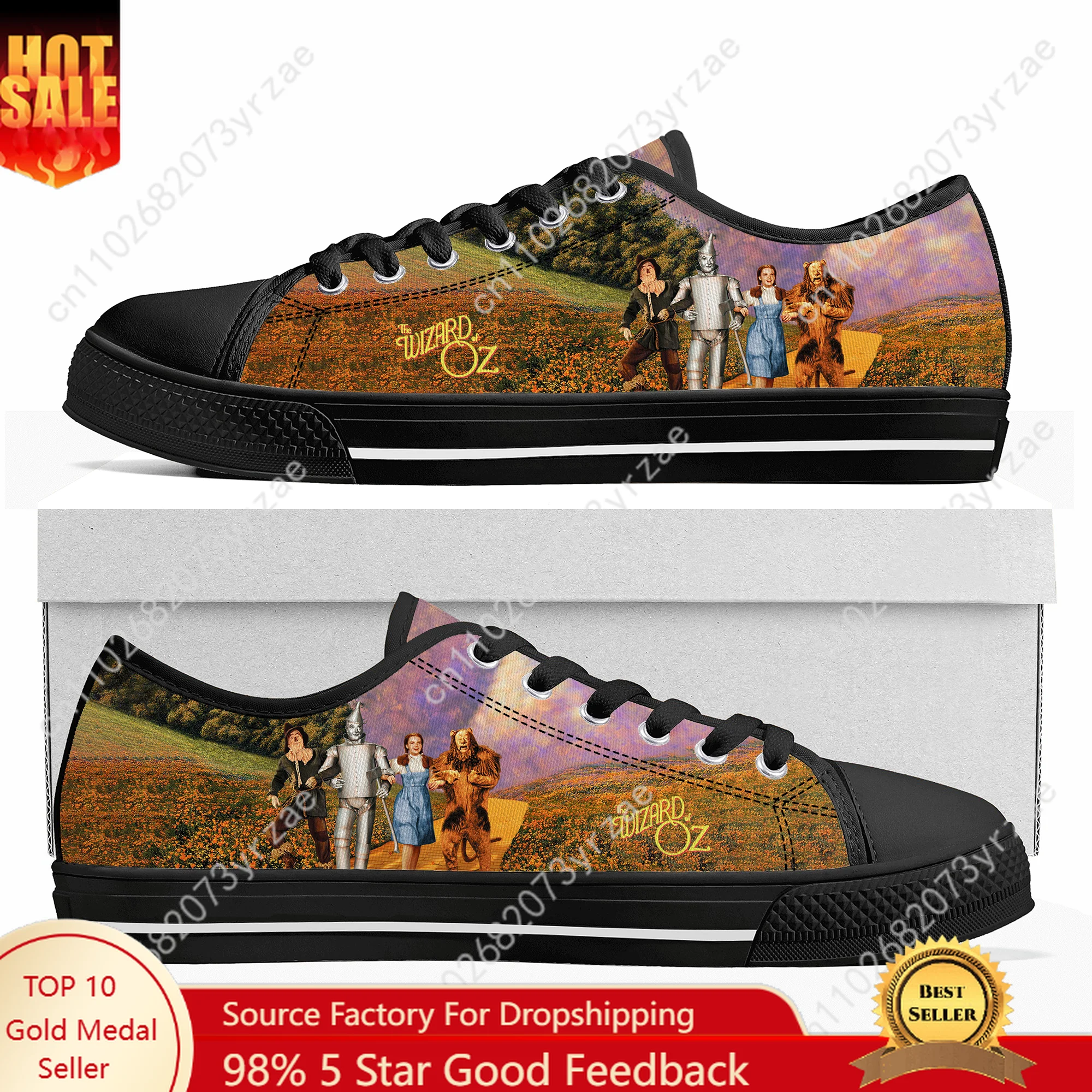 

The Wizard of Oz Low Top High Quality Sneakers Men Women Teenager Canvas Sneaker Casual Personalized Patterns Shoe Custom Shoes