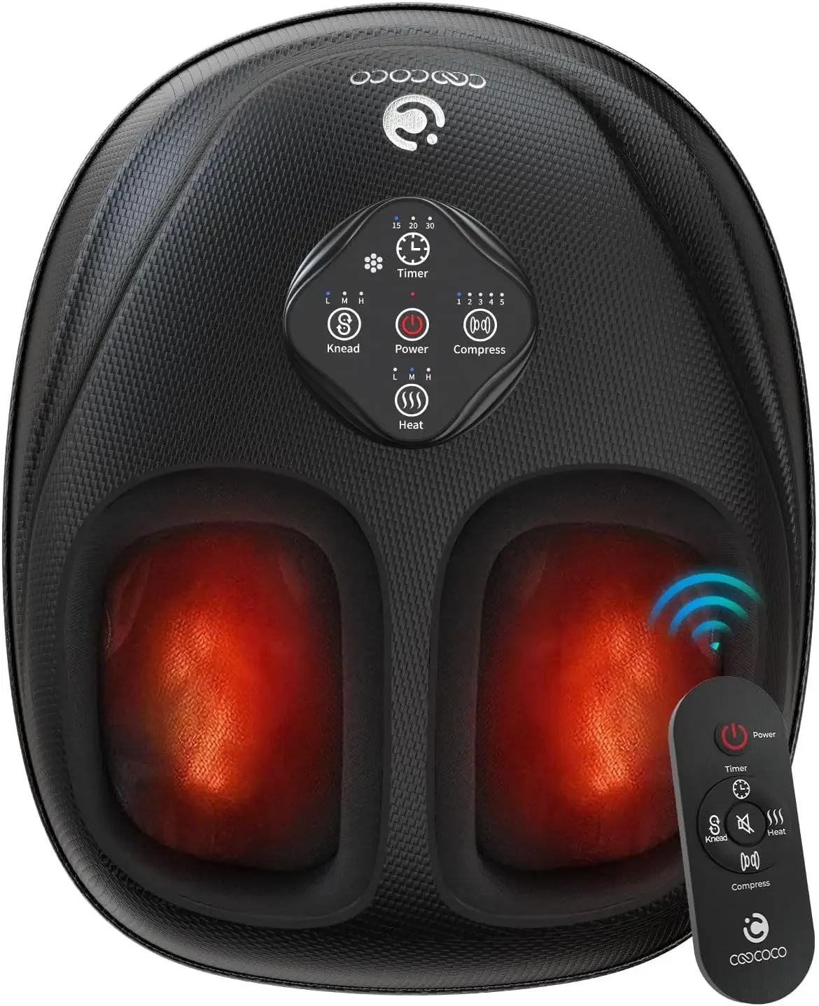 FSA Eligible Shiatsu Foot Massager with Heat and Remote | Kneading, Rolling And Compression Massage, Foot Warmer, For Plantar