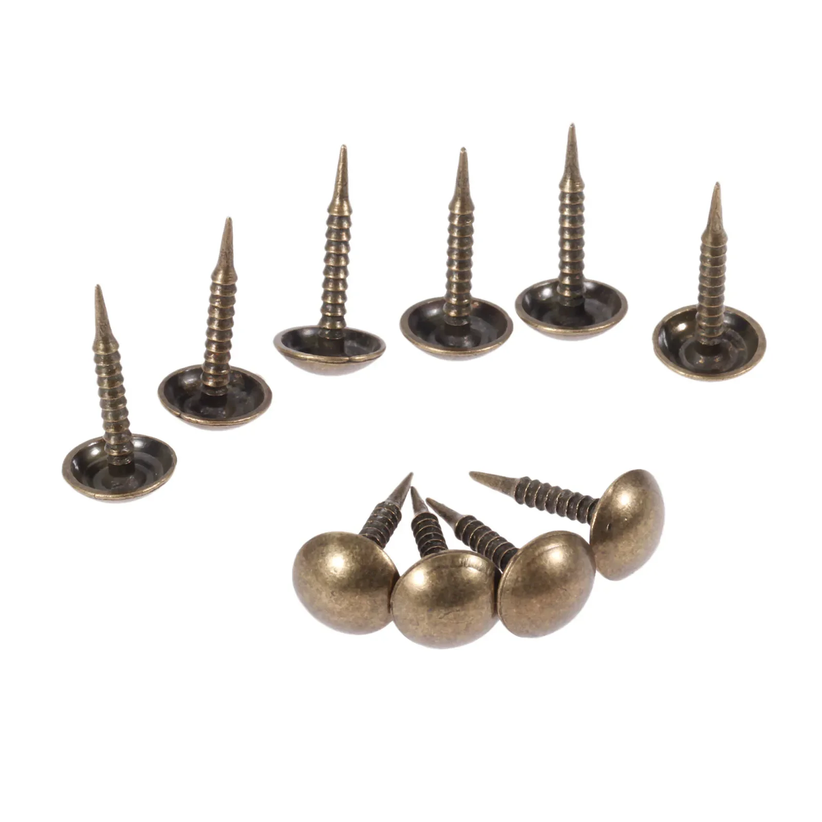 100Pcs 8*15mm Antique Bronze Upholstery Nails Jewelry Wooden Box Case Furniture Drum Sofa Decorative Tacks Stud Pushpin Doornail