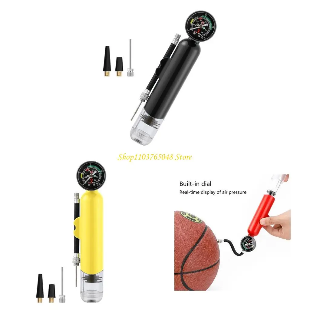 R53E 20PSI Manual Tire Portable Balls Inflator Sports Balls ใช้งานง่าย
