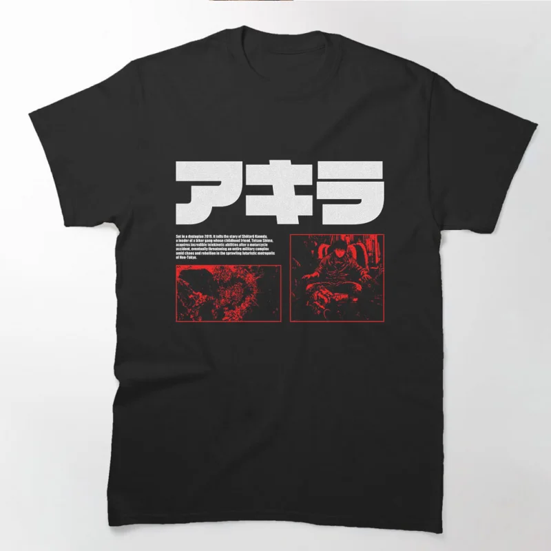 80s Vintage Akira #0807 Manga cyberpunk city explosion cyber mecha tokyo motor anime  Gift T-shirt for men large size tops