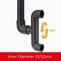 Fish Tank Double End Rotating Water Outlet Without Power Adjustable Water Flow Coral Sea Tank PVC Connector 25/32mm
