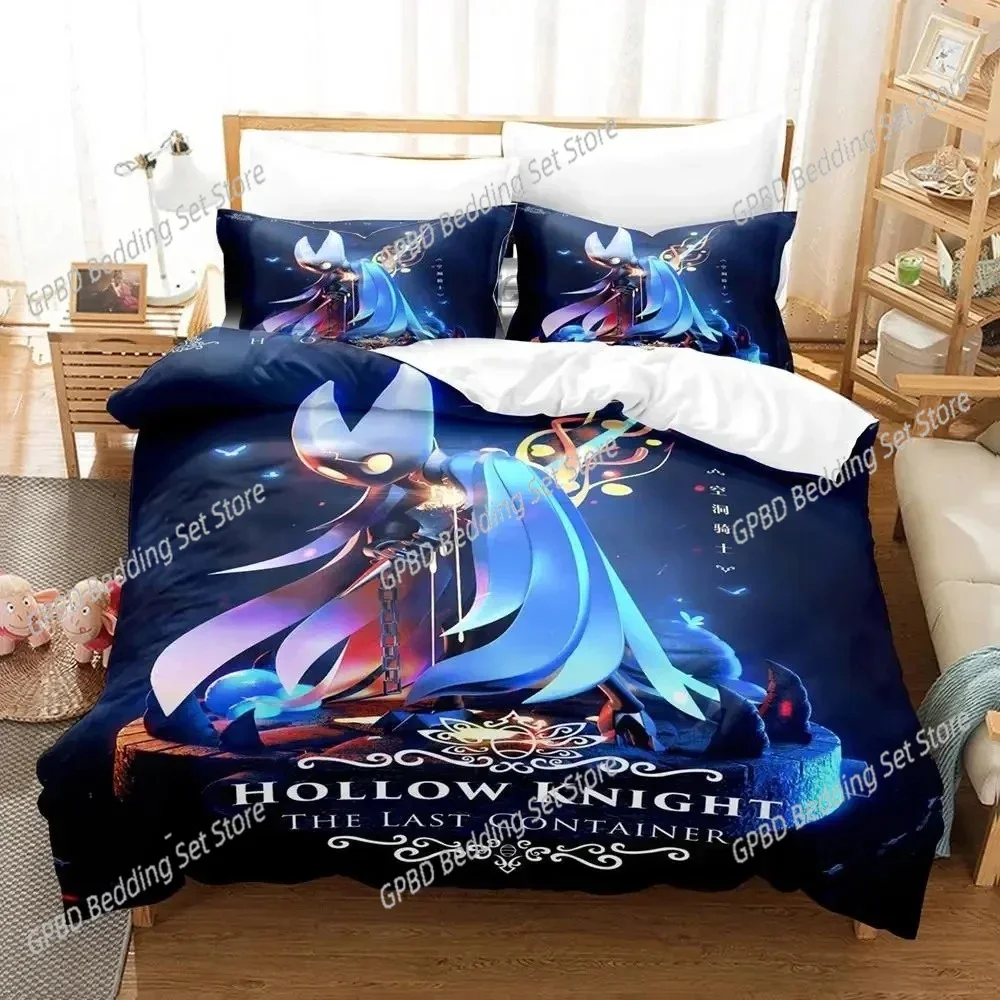 Anime Game Hollow Knight Bedding Set Duvet Cover Bed Set Quilt Cover Pillowcase Comforter king Queen Size Boys Adult Bedding Set
