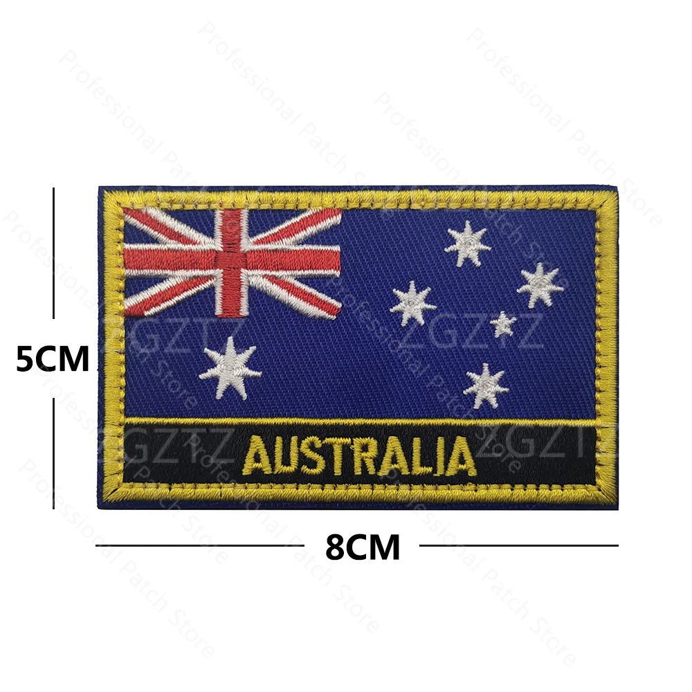 PVC/Embroidered Oceania New Zealand Australia Flag Patch Tactical Military Patches Stripes Australian Flag Badge Army patch