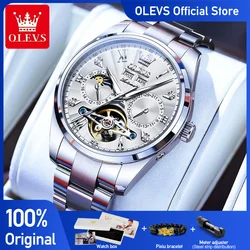 OLEVS  7028 Men's Watches Automatic  Mechanical Business  Wristwatch Waterproof   Chronograph  Luxury Calendar Reloj Hombre Gift