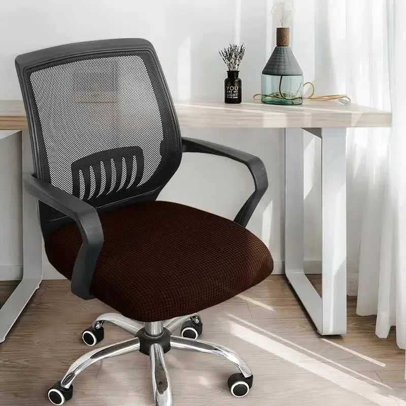 1pc Jacquard Solid Colour Gaming Stuhl bezug Universal verdickte elastische rutsch feste Bürostuhl bezug Spandex Split Stuhl bezug – Detail 6