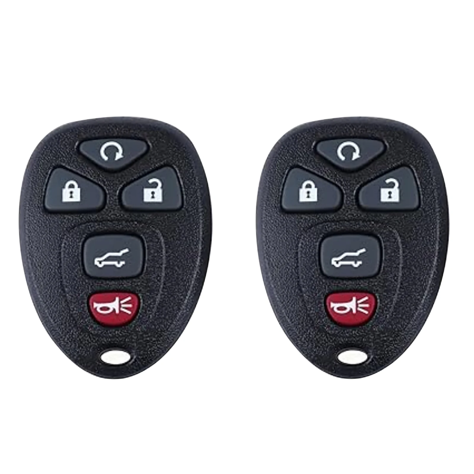 

Keyless Entry Remote Key Fob 2 Pack for Chevrolet Traverse Suburban Tahoe GMC Acadia Cadillac SRX Escalade 315MHz 5 Button