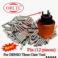 ORLTL 12 unids/bolsa llaves de tres mordazas que eliminan herramientas de válvula de inyector de combustible diésel para pines de inyector Denso