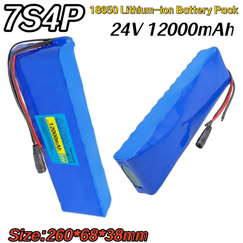 

24V 12Ah 18650 lithium-ion rechargeable battery pack, large capacity7S4P,suitable for 24V electric wheelchairs/scooter batteries