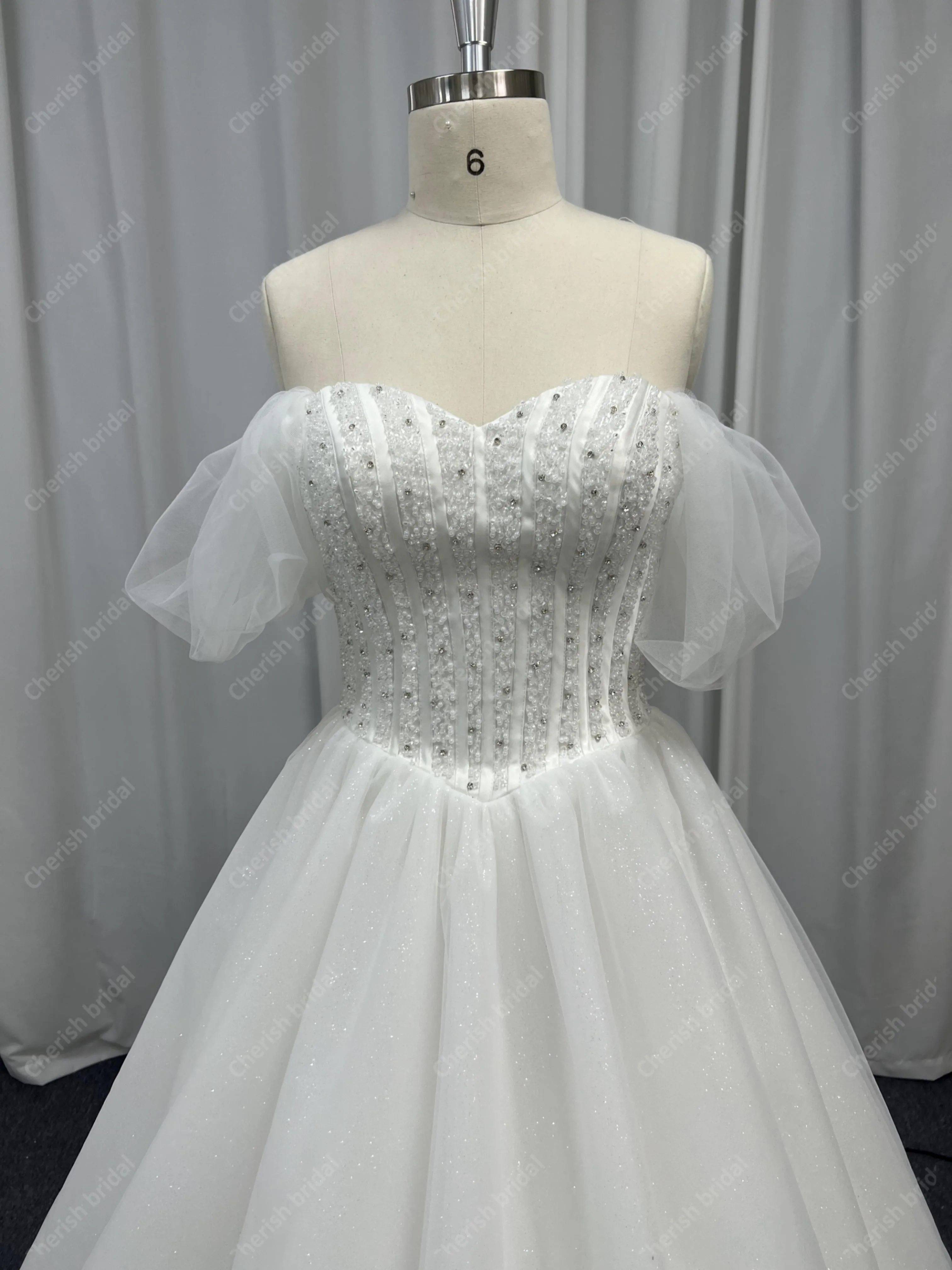 Wedding dresses, Brides wedding dresses 2024,  elegant off shoulder white weddingdress handmade beading bridal gown high quality