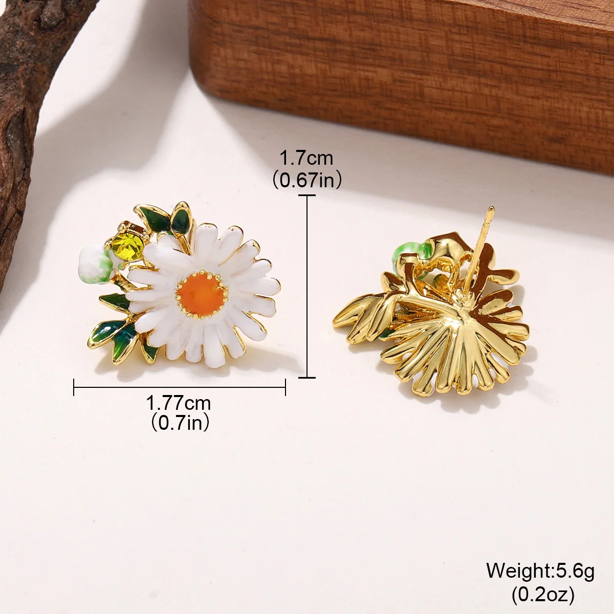 Sweet Cute Flowers Daisy Earrings for Women Simple Jewelry Accessories Korean Fashion Summer Chrysanthemum Stud Earrings Party
