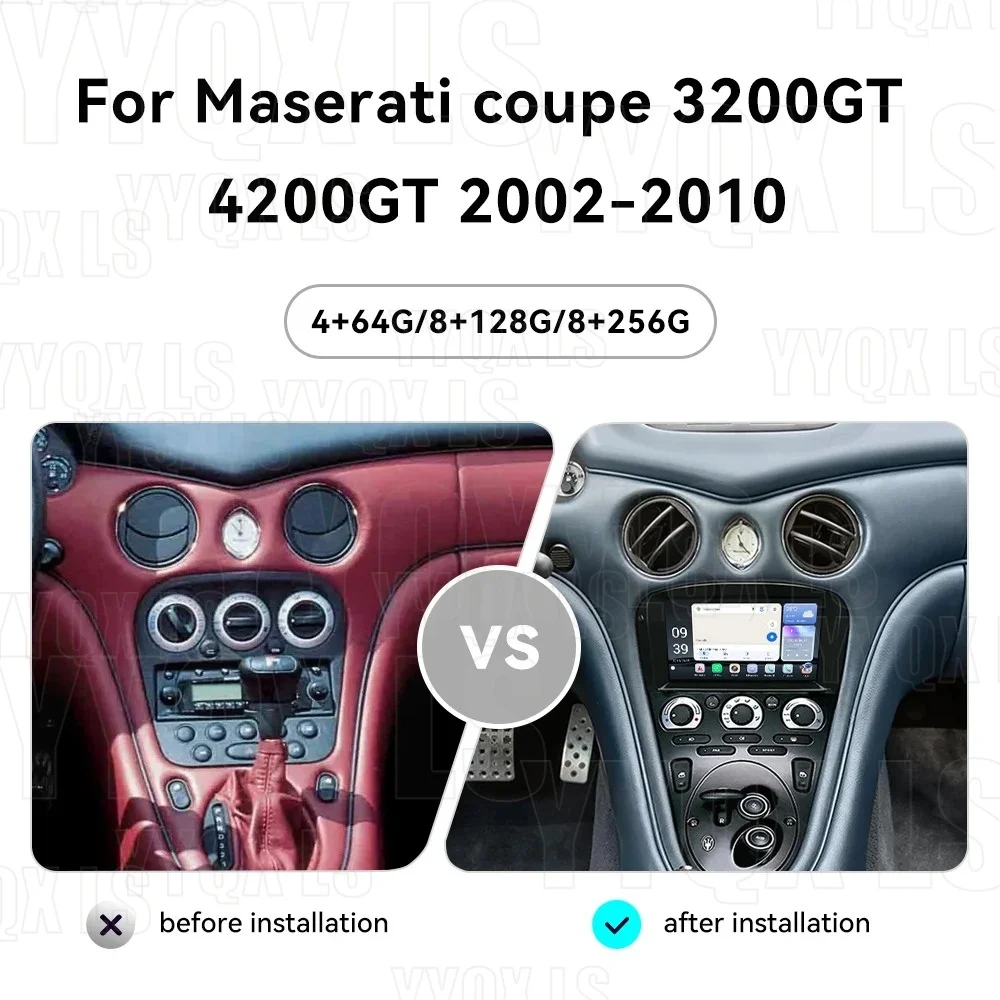 Car Radio For Maserati 3200GT 4200GT 2004-2007 Multimedia Video Player Stereo Auto GPS Navigation Carplay Unit Android Screen