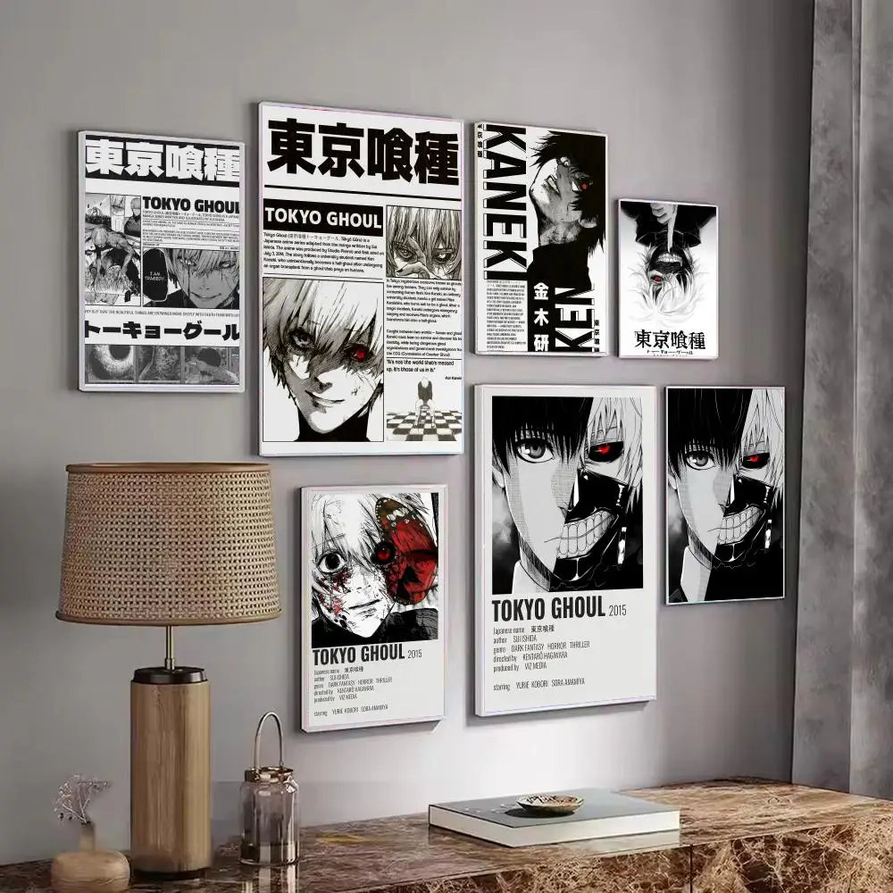 Classic Anime Tokyo G-Ghoul Poster Decorative Wall Art Stickers Mural Photo Print for Home Living Room Hallway Decor