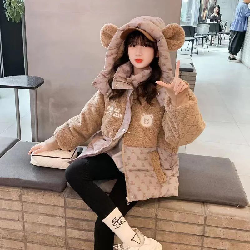 Girls Coat Overcoat Jacket Windbreak Outerwear 2024 Pretty Winter Autumn Warm Cotton School Sport Teenagers Children\'s Clothing