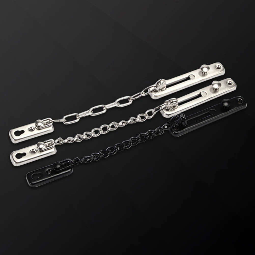 

2 Pcs Door Chain Guard Home Security Protector Lock Stainless Steel DurableLatch Lock For Door Extruded Chain Safe Use