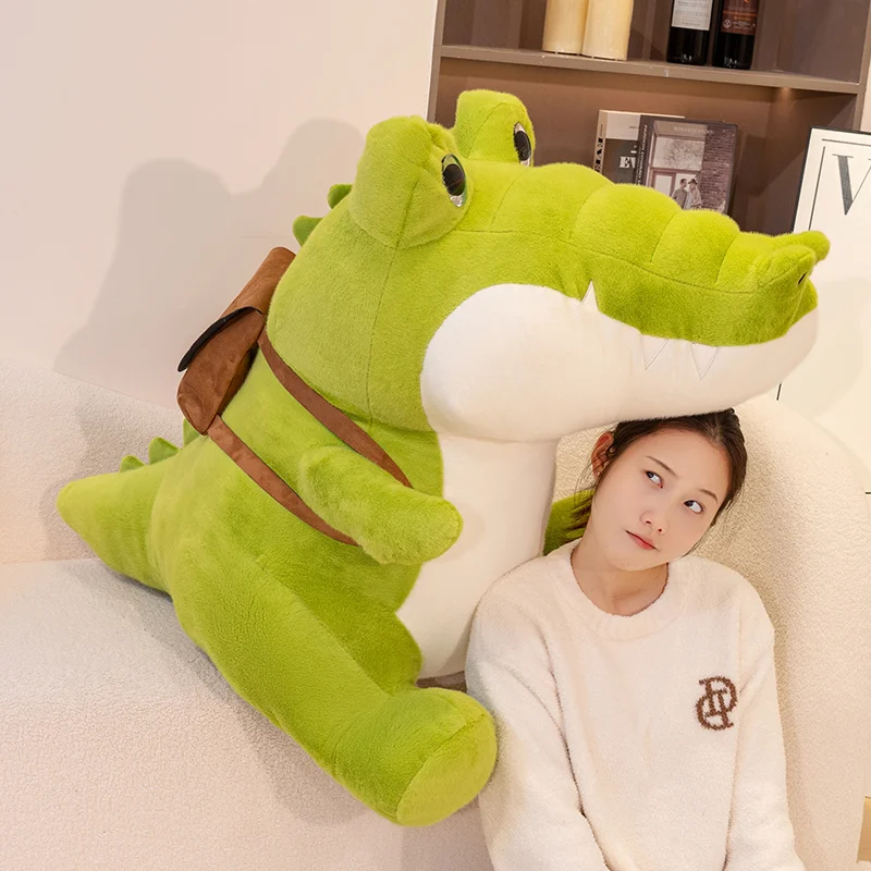 20/30/45cm Śliczna pluszowa lalka krokodyl z dużymi ustami z plecakiem Kreskówka krokodyl pluszowa zabawka do wystroju domu Prezent dla chłopców i dziewczynek