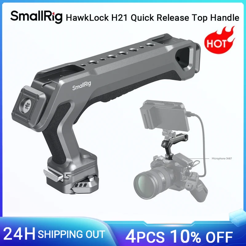 

SmallRig HawkLock H21 Quick Release Top Handle Kit for with HawkLock Cages, Plates, And Other Accessories With Sliders -4483