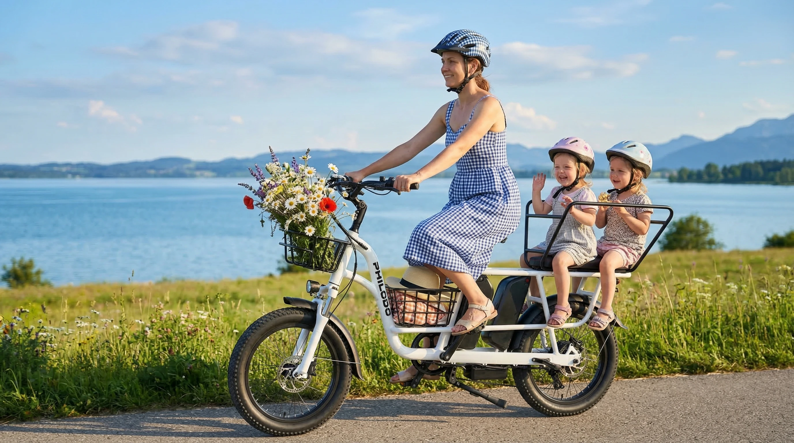 PHILODO Traveller Erwachsenen-Elektrofahrrad 48V35AH Doppelbatterie 20*3 Zoll Fette Reifen Elektrofahrrad Allterrain-Erwachsenen-E-Bike