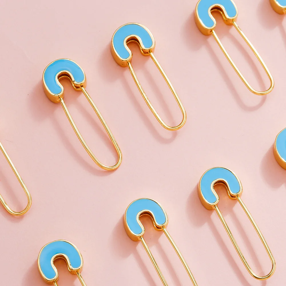 Ciondolo creativo con graffetta gocciolante di olio, accessorio perno in lega, orecchini fai-da-te, ciondolo gioielli portachiavi