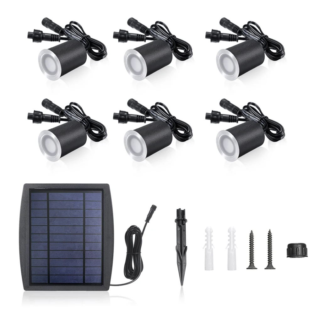 

8PCS 3.2V 0.2W Solar Deck Lights IP65 Waterproof Solar Garden Light Sensing Garden Paths Underground Lamp LED Floor Light