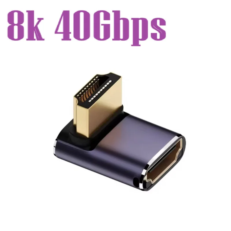 8K HDMI-Compatible Extender Adapter HDTV2.1 Male to Female Elbow Converter 4K 120Hz UHD2.1 For PS4 PS5 HDTV Laptop Monitor