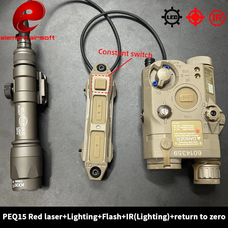 Element peq 15 laser pointer PEQ 15 laser box M600C zaklamp dual control rat staart M300 tactische zaklamp outdoor gevecht
