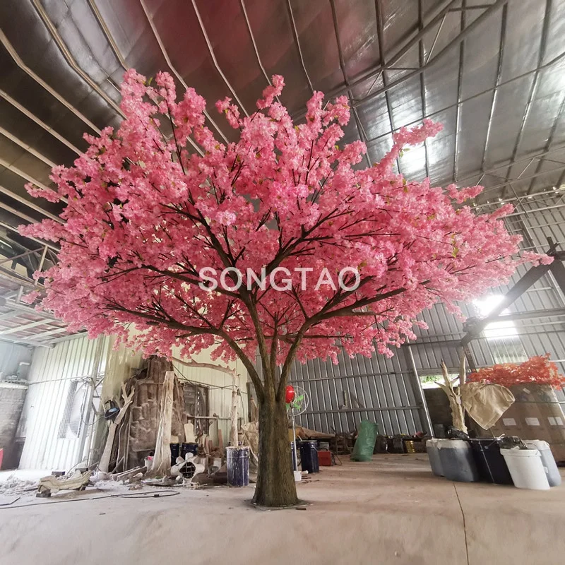 custom.Song tao New products large flower tree 3.high and 6m  artificial cherry blossom tree for Songtao