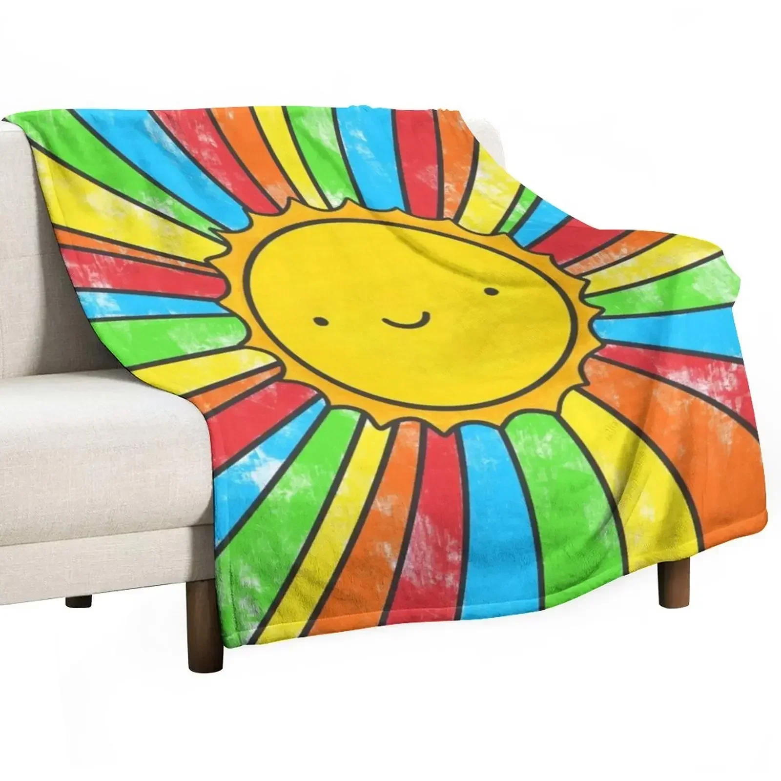 Radiate Positivity Throw Blanket For Baby Retros anime Blankets