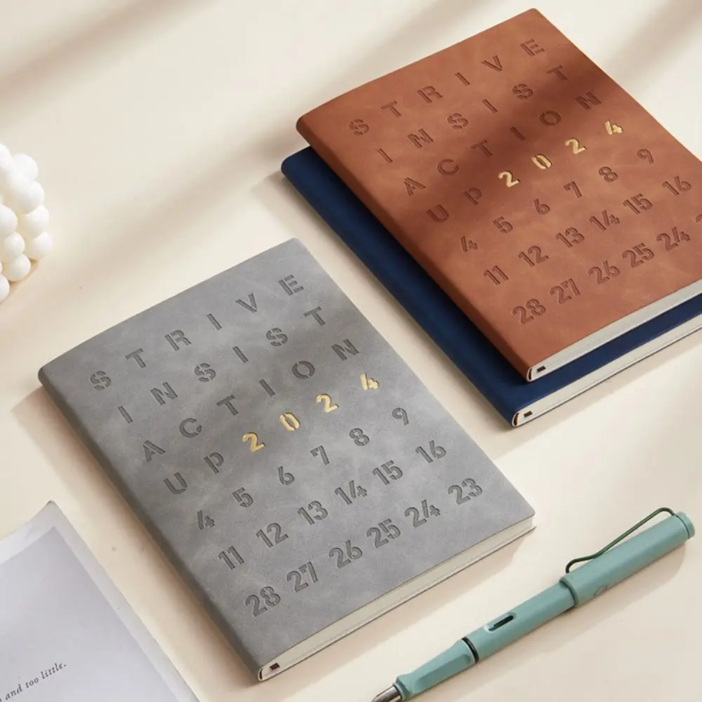 To Do List English Agenda 2024 A5 Notebook Taking Notes Time Organizer 365 Days Notepad Diary Weekly Monthly