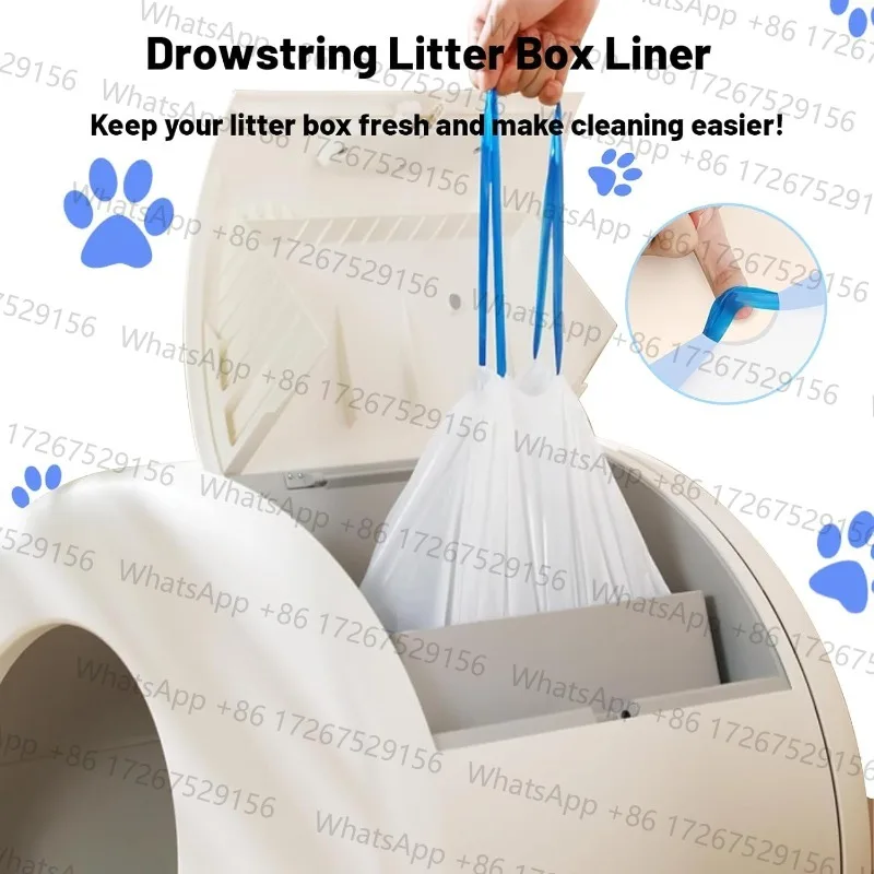 Applicable toExtra Large Cat Litter Box Liners for MeoWant MW-SC01/MW-SC02/MW-LR01 Self-Cleaning Litter Box Waste Receptacles Ba